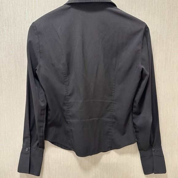 Express Black Collared Stretch Button Down Dress Shirt - Picture 6 of 8